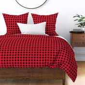 Canada camping theme buffalo plaid check design abstract baby nursery design christmas winter red black