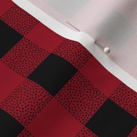 Canada camping theme buffalo plaid check design abstract outdoors design christmas winter red berry