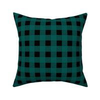 Canada camping theme buffalo plaid check design abstract outdoors design christmas winter teal forest green