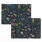 boho botanica - dark denim