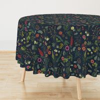 boho botanica - dark denim