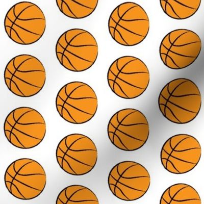 basketballs on white