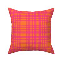 new plaid-orange and hot pink 