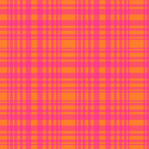 new plaid-orange and hot pink 