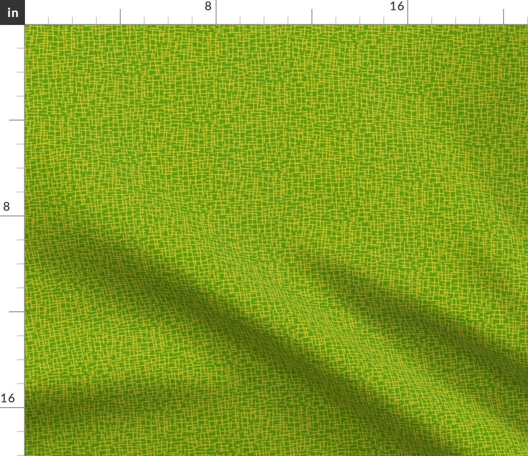 Sketchy Mesh of Tropical Gold on Billabong Green - Medium Scale