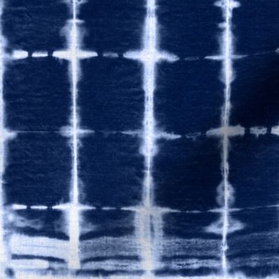 Shibori itajime indigo square