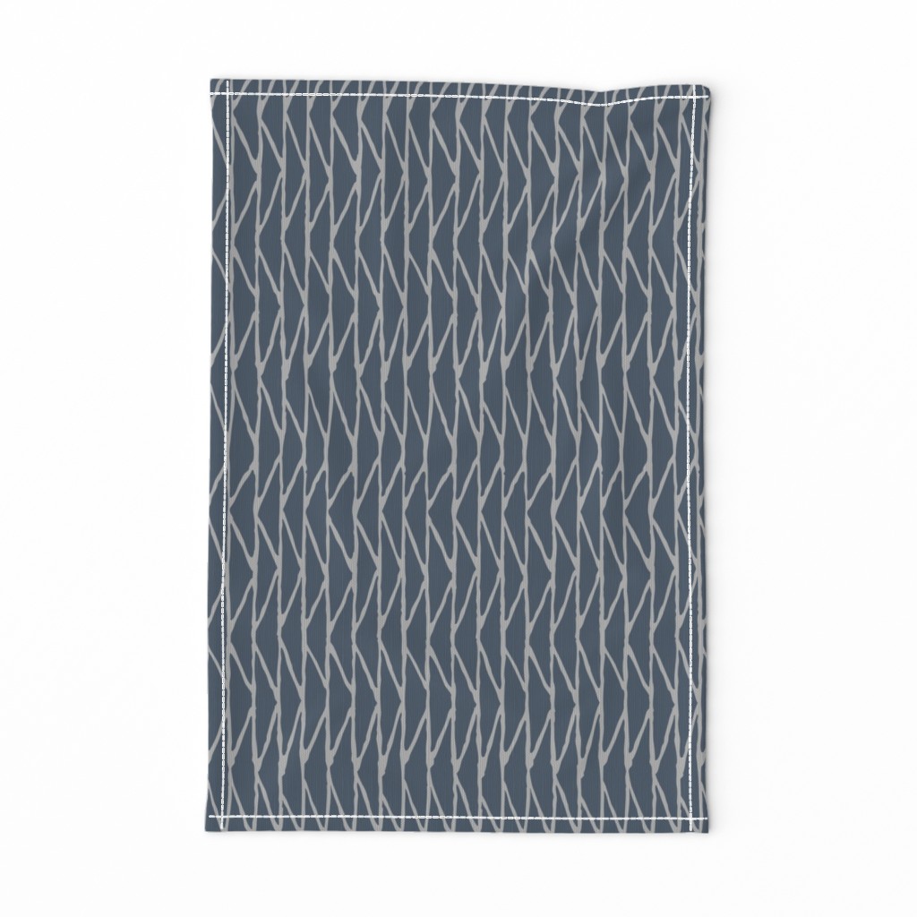 Iron Fence - Slate Blue and Grey - Medium Scale