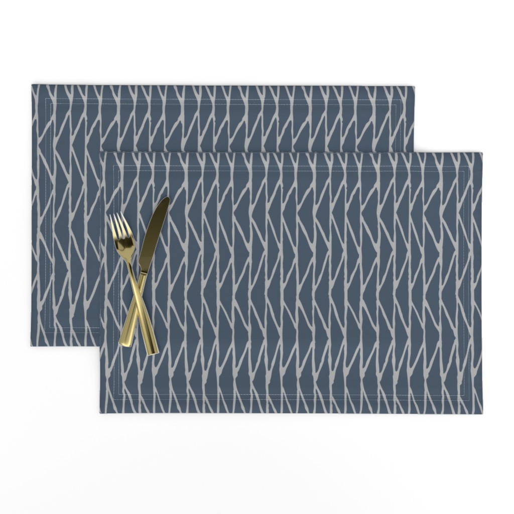 Iron Fence - Slate Blue and Grey - Medium Scale