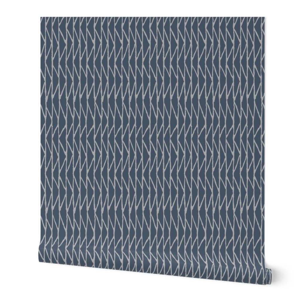 Iron Fence - Slate Blue and Grey - Medium Scale