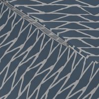 Iron Fence - Slate Blue and Grey - Medium Scale