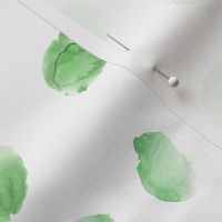 Celadon green watercolor stains || dots pattern