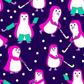 penguin field hockey pink 