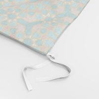 Islamic lace teal orange pastel Wallpaper