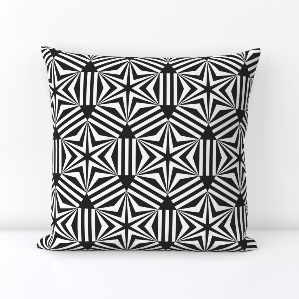 Nordic Star mosaic black white geometrics