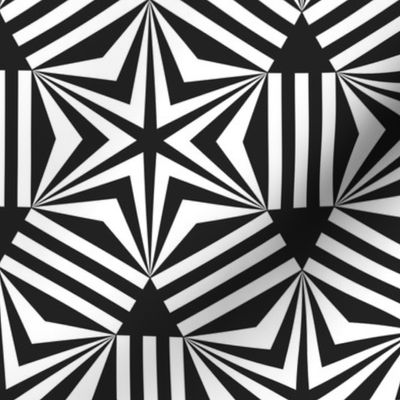 Nordic Star mosaic black white geometrics