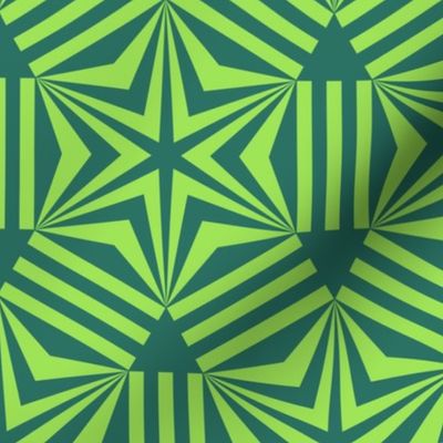 Nordic Star mosaic green Christmas geometrics