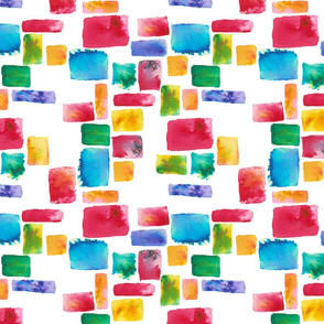 Watercolour geometric square rectangle shapes mosaic small