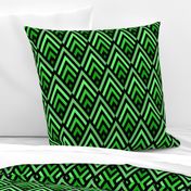 New Art Deco diamonds green stripes Wallpaper