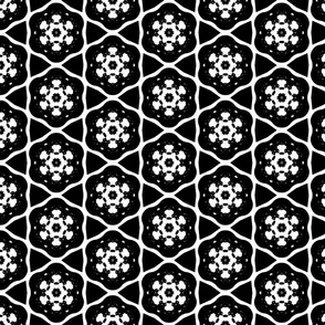 Black and White Snowflake Pattern