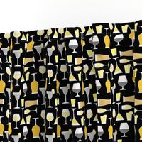 Bar Drinks in Gold and Black