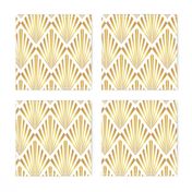 Gold Art Deco fans Wallpaper