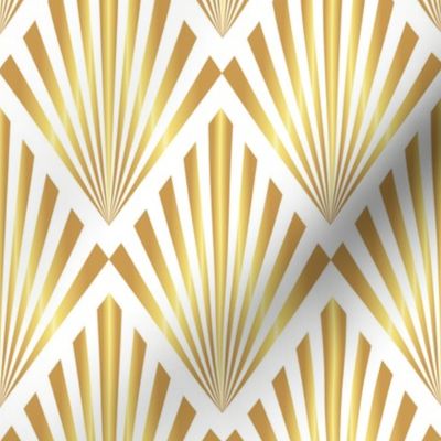 Gold Art Deco fans Wallpaper