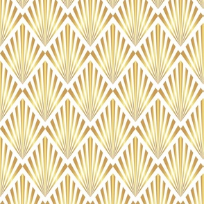 Gold Art Deco fans Wallpaper