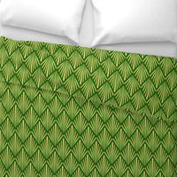 Gold Art Deco fans green Wallpaper