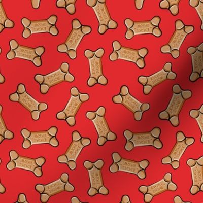 dog bones - dog treats - red