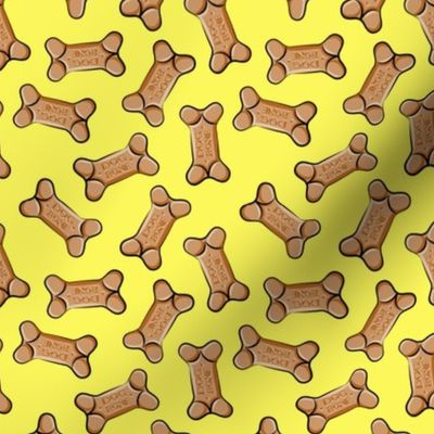 dog bones - dog treats - yellow