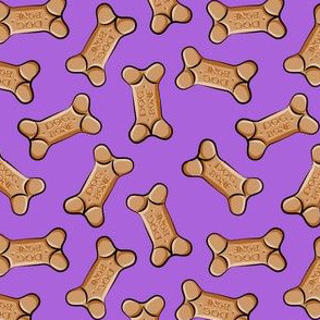 dog bones - dog treats - purple