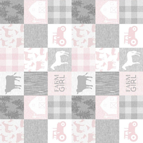 3” Farm Girl Quilt - warm pink