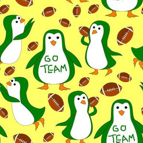penguin football green and yellow
