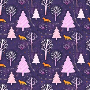 Foxes in the forest 