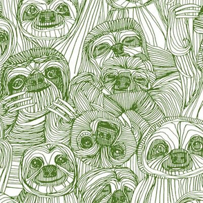 just sloths green white