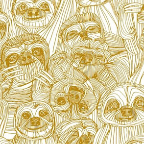 just sloths gold white