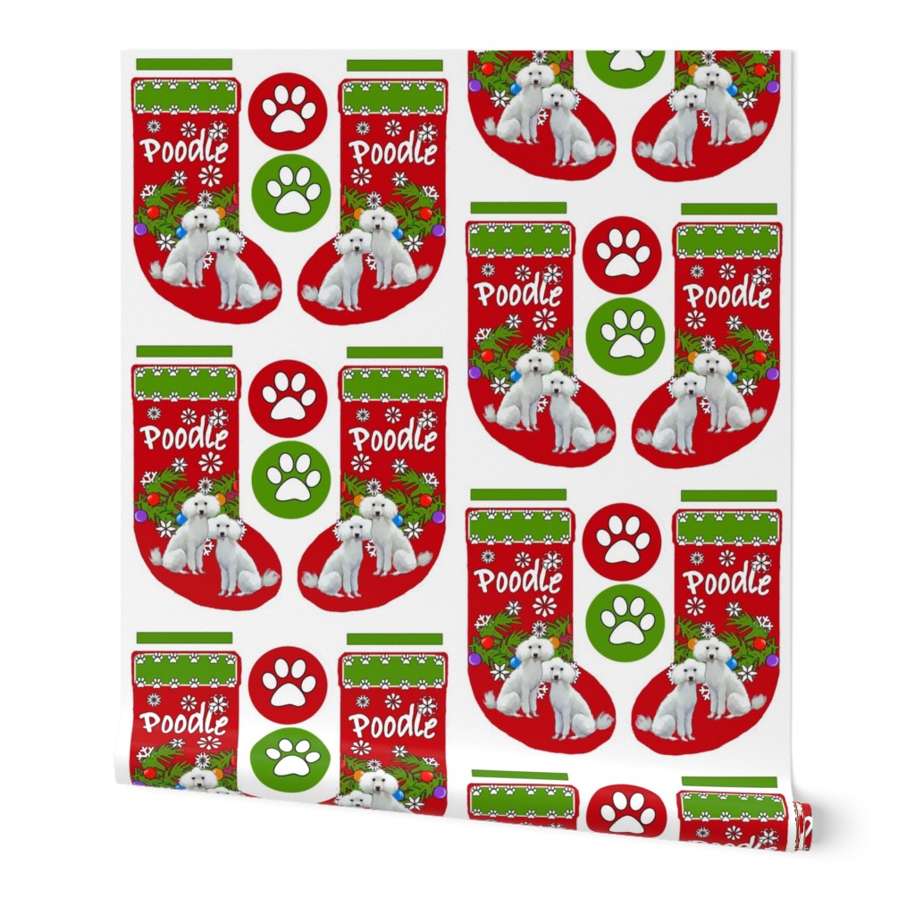 Poodle christmas stocking