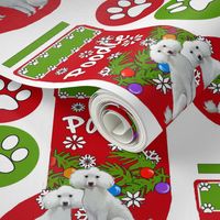 Poodle christmas stocking