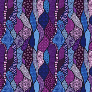 Sea Wave in blues and purples, smaller
