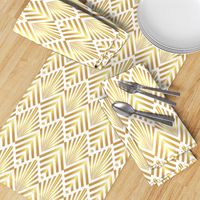 Gold Art Deco stripes fans diamonds