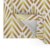 Gold Art Deco stripes fans diamonds