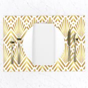 Gold Art Deco stripes fans diamonds