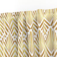 Gold Art Deco stripes fans diamonds