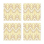 Gold Art Deco stripes fans diamonds