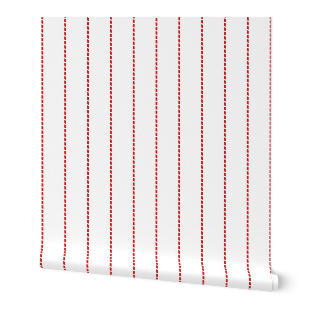 Red pinstripes Titanic boarding dress Fabric