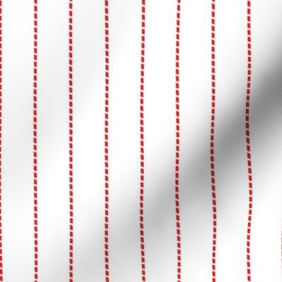 Red pinstripes Titanic boarding dress Fabric