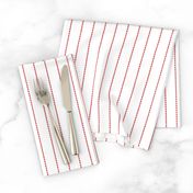 Red pinstripes Titanic boarding dress Fabric