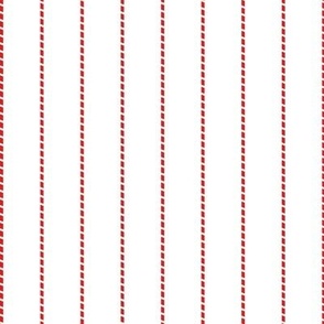 Red pinstripes Titanic boarding dress Fabric