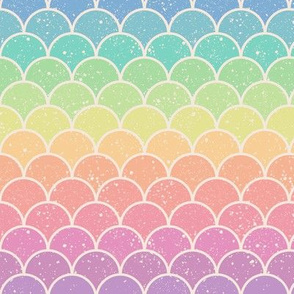 Pastel Rainbow Glitter Scales - Horizontal