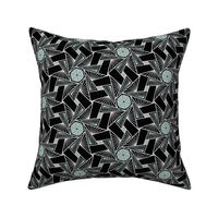 Hand Fan Flower Art Deco Inspired Radial Design Modern Art Deco